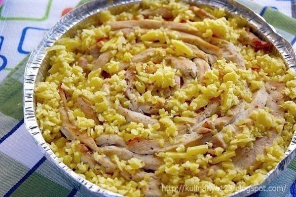Мясной пирог "Чайная роза" Ингредиенты: Куриная грудка — 2 шт. Лук репчатый — 1 шт. Грибы ... - 8