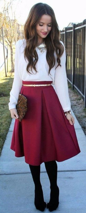 Marsala skirt. - 5