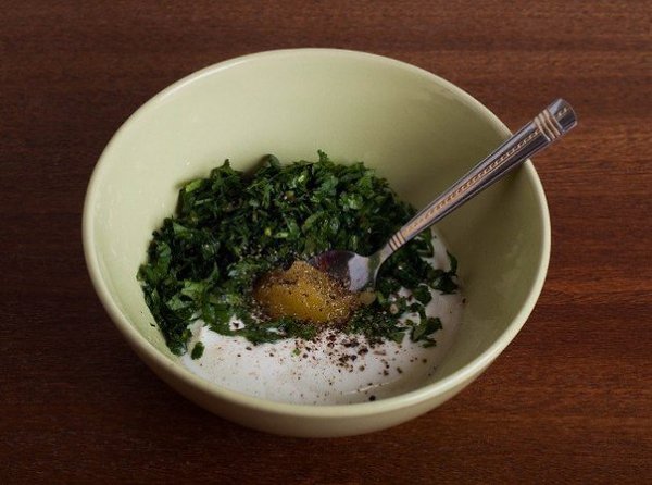 Теплый салат с курицей.Ингредиенты:(на 4 порции)400 г филе куриной грудки1 луковица4 отварных ... - 7