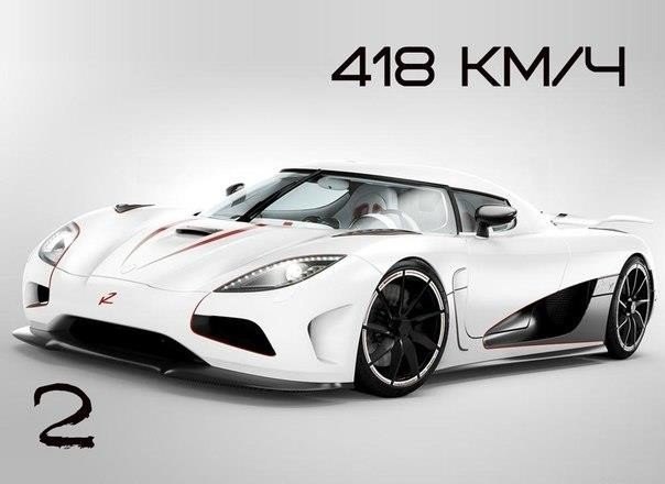  10   .1. Bugatti Veyron Super Sport (429 /)2. Koenigsegg Agera R (418 ... - 2