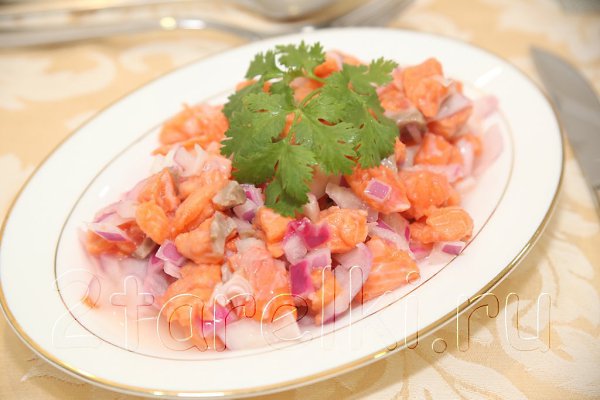 Севиш.400 г. свежей рыбы (можно брать белую морскую, например, палтуса или треску, а можно и лосось ...