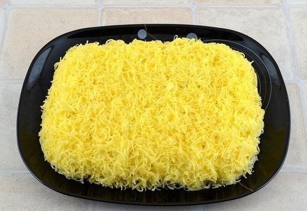 Салат «Мужские грезы».Сытный нежный салат из говядины, маринованного лука, нежных яиц и пикантного ... - 8