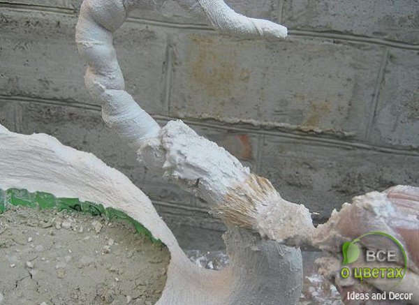 Лебедь-кашпо.Изогните прут в виде двоечки и вставьте в проделанную в пробке дырочку, зафиксировав ... - 7