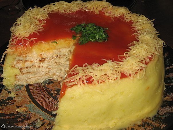 Мясной торт.Мясной торт не только красиво и оригинально будет смотреться на любом столе. Это блюдо, ...
