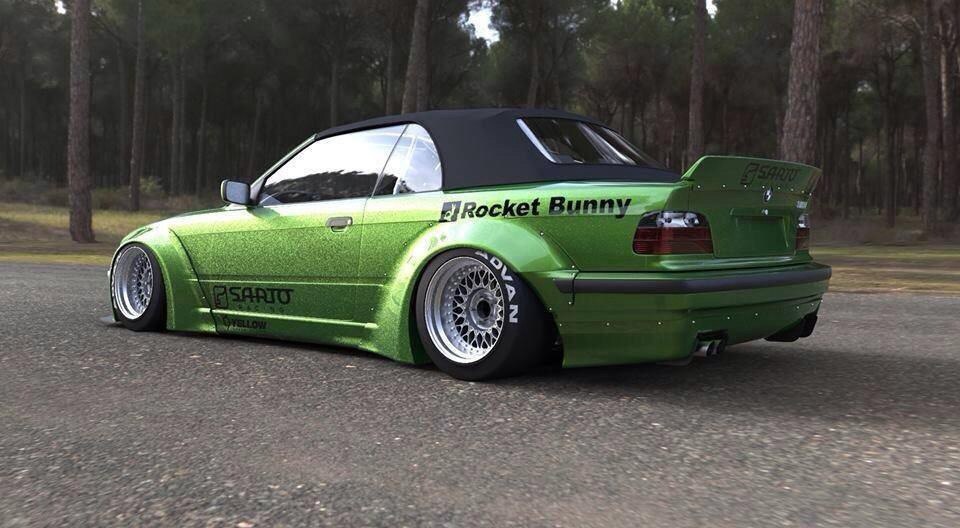 bmw e36 cabrio rocket bunny