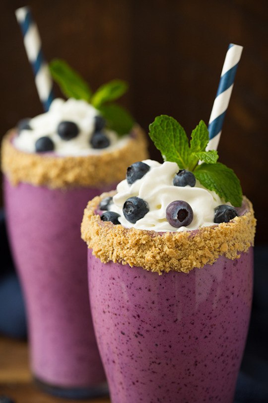 Blueberry Cheesecake Breakfast Protein Shake