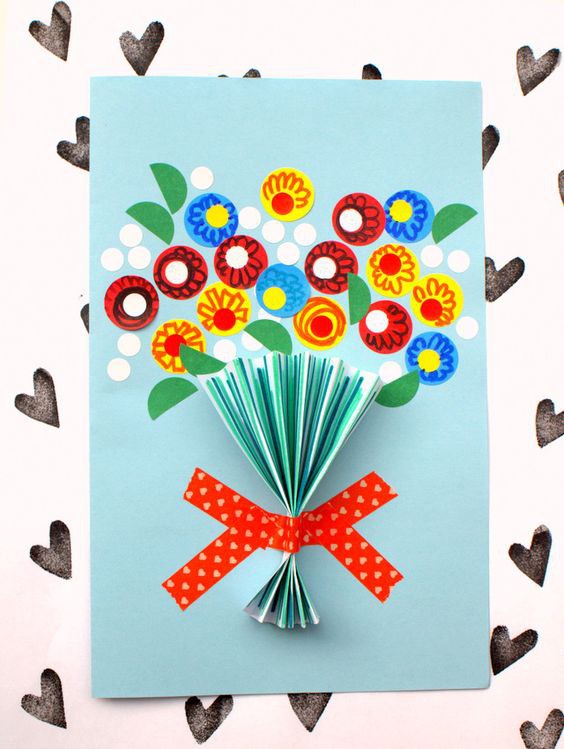 Объемная открытка «Букет цветов», 14 × 15,2 см, купить в розницу и оптом