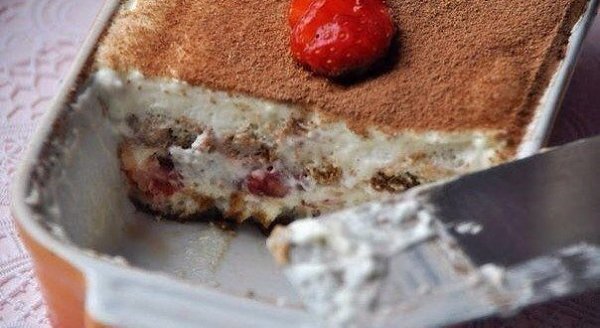 Клубничный тирамису.Клубничный тирамису — вкусный рецепт для вас. Ингредиенты Клубника –200 г, банан ... - 5