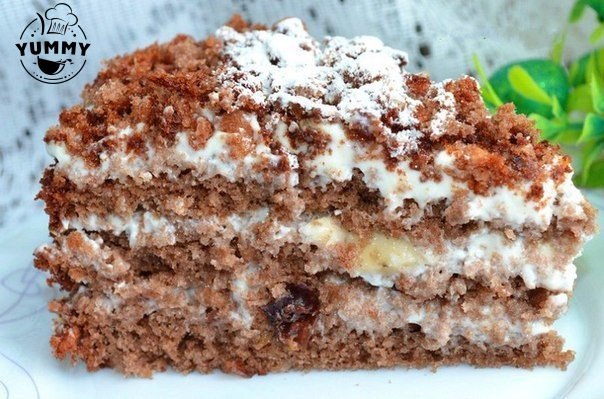 ОЧЕНЬ ВКУСНЫЙ ТОРТИК.Ингредиенты:- яйца 4 шт- сахар 150 г- мука 120 г- орехи измельченные (лучше ...