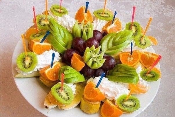 Нарезка фруктов красиво на тарелку (107 фото)