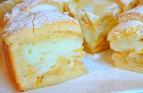 ВКУСНЕЙШИЙ Яблочный пирог с НЕЖНЕЙШИМ заварным кремом.Тесто:1 яйцо2 ст. ложки сметаны180 гр. ... - 4