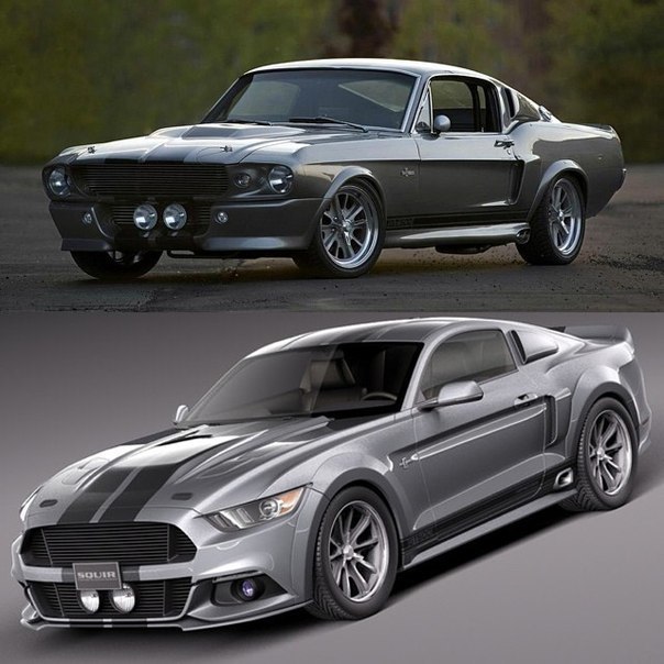 Ford Mustang Shelby GT500 Eleanor 1967. Ford Mustang Shelby GT500 Eleanor 2015.