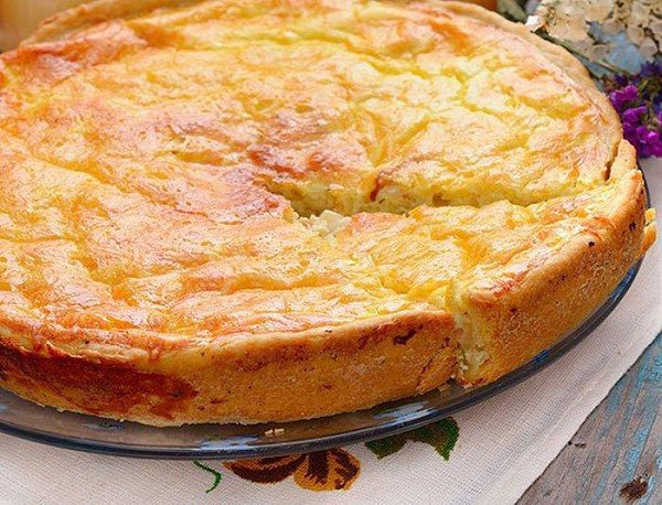 ТОП-5 лучших заливных пирогов. 1. Заливной пирог с мясной начинкой Ингредиенты: Для теста: Кефир — ... - 4