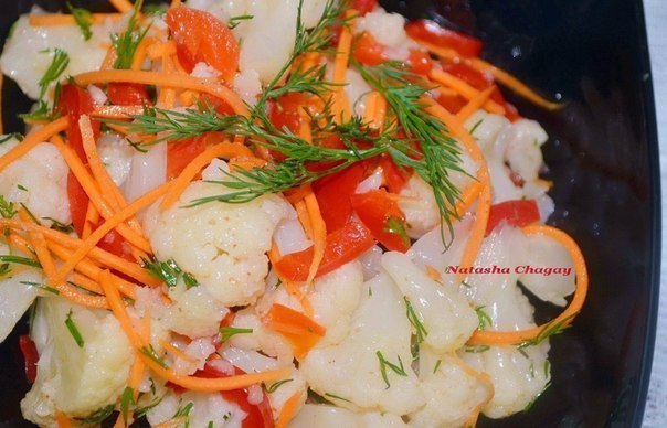 ВКУСНЕЙШАЯ МАРИНОВАННАЯ ЦВЕТНАЯ КАПУСТА. Ингредиенты: Цветная капуста — 2 кочана (2 кг 200 г) ...