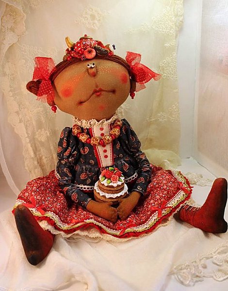 ))).Чай пить будите?... с сахаром?... и торт будите?!! Татьяна Козырева. Авторская кукла Работы, ... - 8