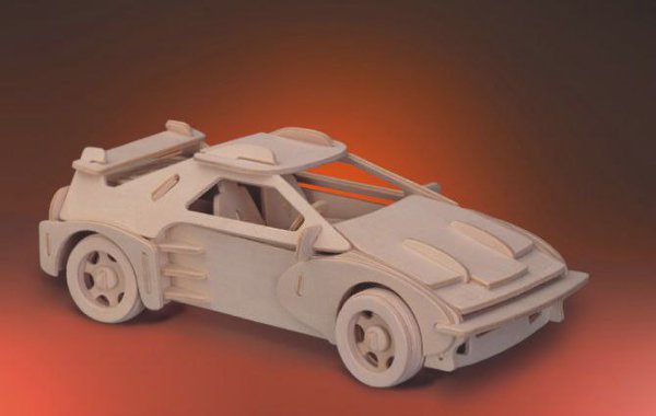 Модель деревянная сборная "Феррари", Wooden Toys