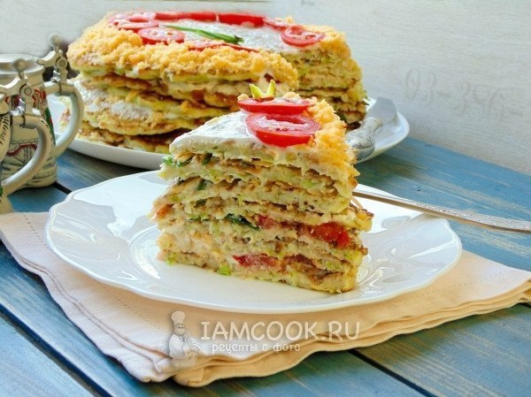 Кабачковый торт: вкуснятина, которую вы еще не пробовали! Ингредиенты: Кабачки – 1 кг Яйца – 5 шт ...