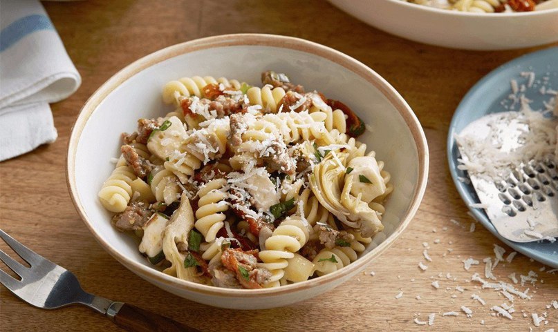 Любимые рецепты пасты от Джейми Оливера.1. Паста с беконом и горохом Ингредиенты: Ломтики бекона — 6 ... - 3