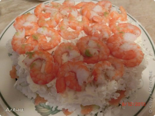Суши - торт.Смотрится очень празднично и необычно!!!Продукты подойдут все , которые необходимы и для ... - 5