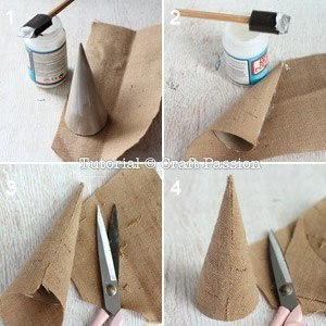 Рельефная новогодняя елочка из фольги. Мастер-класс - 4