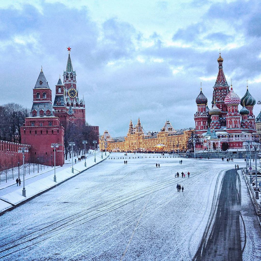 Москва красная площадь кремль зимой - Фото