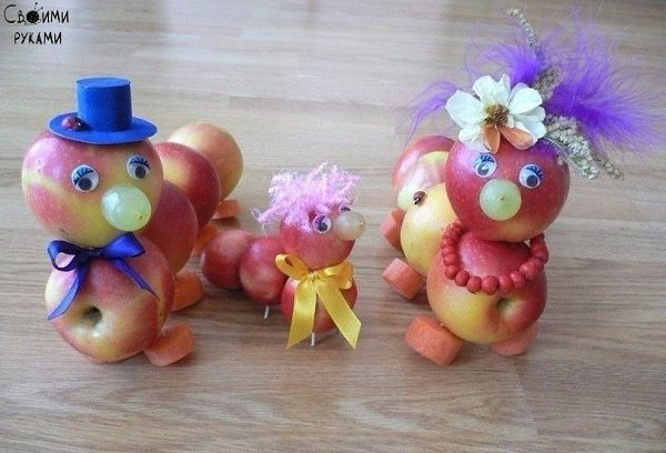Поделки из овощей в садик. По-моему, они все достойны первого места! :) - 8