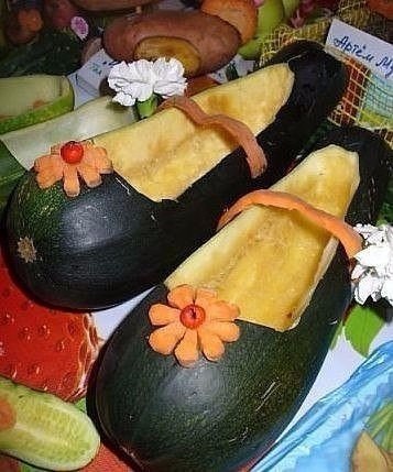 Поделки из овощей в садик. По-моему, они все достойны первого места! :) - 5