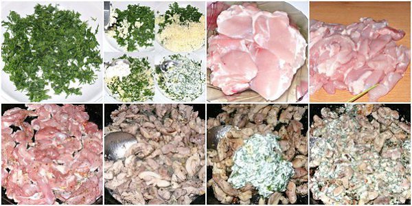 Куриное филе с чесноком и сыром.Готовится быстро, куриное мясо получается очень мягким и нежным со ... - 2