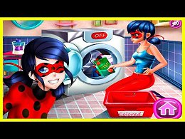 Miraculous Ladybug Washing Costumes. Kids games for girls.