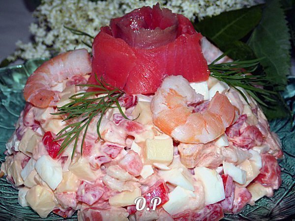 Подборка салатов от Ольги Романовой. 1. Салат с грибами и ветчиной. Для приготовления потребуется: ... - 5