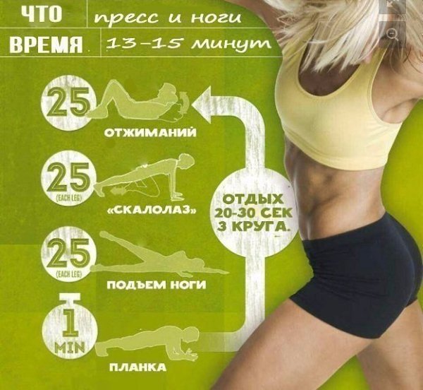 Стройные ножки и упругий пресс реальны с этим комплексом