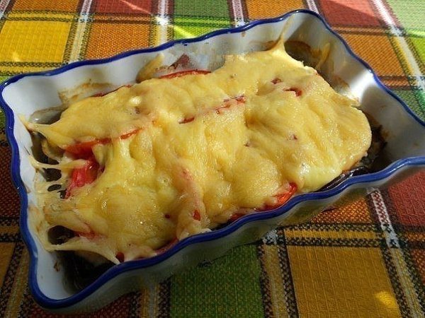Куриное филе с баклажанами и помидорами в духовке.Куриное филе, запеченное с помидорами и ... - 6