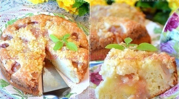 ПЕРСИКОВЫЙ ПИРОГ.ИНГРЕДИЕНТЫ:Для теста: 2 яйца; 150 г сметаны; 150 г сахара; 200 г муки; 2/3 ч. л. ... - 5