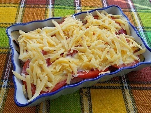 Куриное филе с баклажанами и помидорами в духовке.Куриное филе, запеченное с помидорами и ... - 5