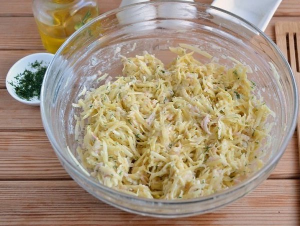 Дранки с ветчиной и сыром.Быстро и очень просто! Домашние просто обожают! Сохрани ... - 5