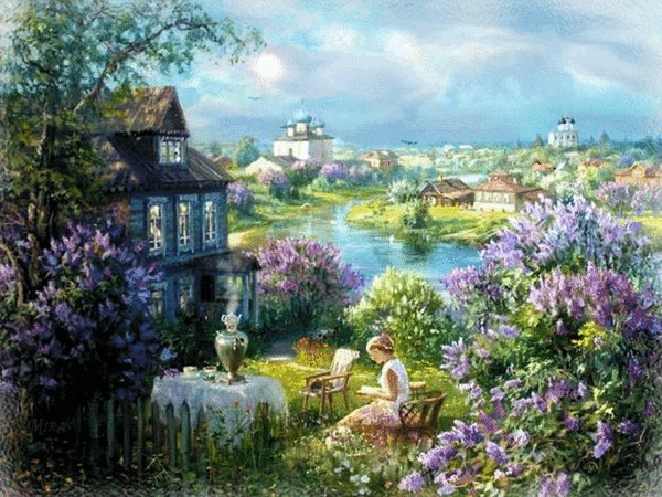 Букет душистой кружевной сирени.Весной нас и волнует, и пьянит,Как память и участник ...