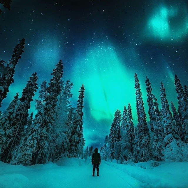 Beautiful Northern Lights in Finland