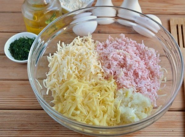 Дранки с ветчиной и сыром.Быстро и очень просто! Домашние просто обожают! Сохрани ... - 3