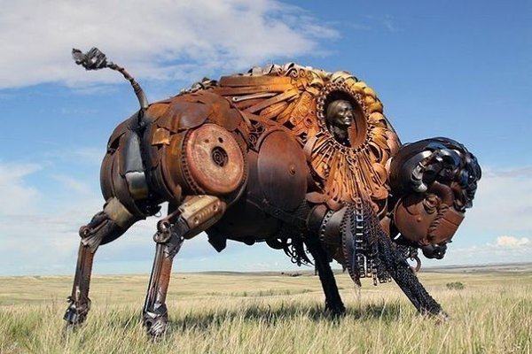 Удивительные скульптуры из металлолома. Скульптор Джон Лопес из Южной Дакоты собирает скульптуры ... - 4