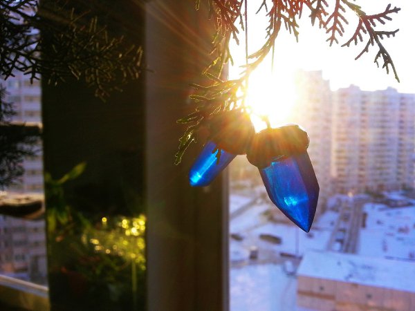 #украшение@fan_handmade.Вот такие магические кристаллы-кулоны выросли у нас в новом году - 3