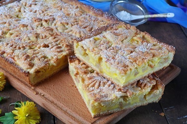 ЯБЛОЧНЫЙ ПЕСОЧНЫЙ ПИРОГ. Пироги с фруктами бывают вкусными и очень вкусными. Вот этот песочный пирог ...