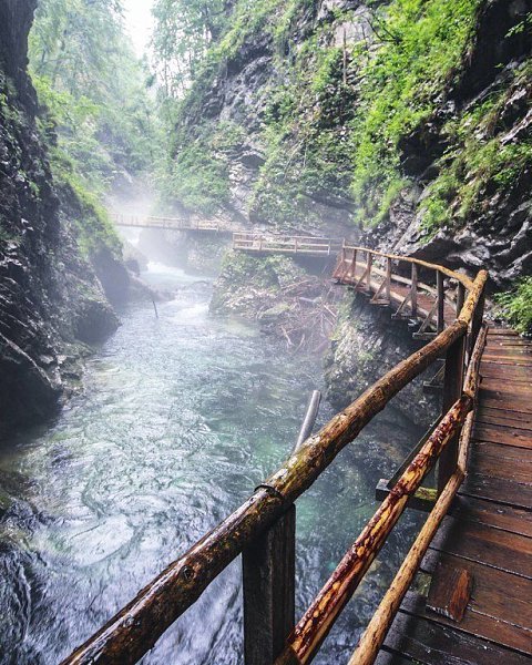 Ущелье Винтгар (Vintgar Gorge) достопримечательность в Словении. Очень интересный природный парк с ... - 2
