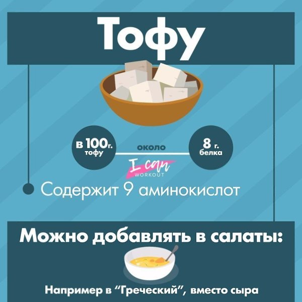На заметку: Источники растительного белка.#советы@ican - 5