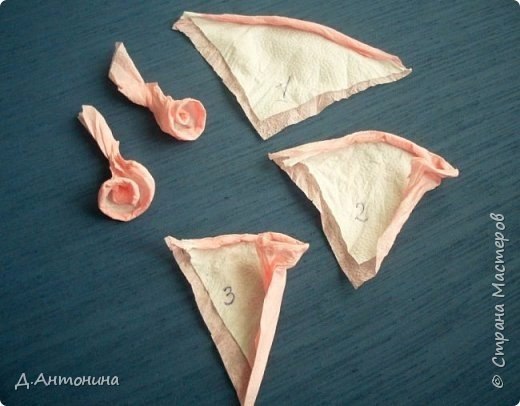 Розы из обычных бумажных салфеток - 4