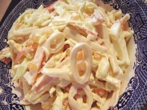 Три простых салатика с кальмарами.1. Салат
