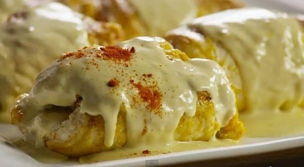 Кордон - блю из куриных грудок.3 шт куриного филе порезать вдоль,чтобы получилось 6 куриных ...