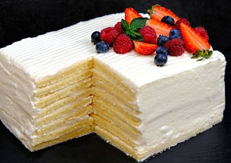 Торт со вкусом мороженого за 30 минут.Ингредиенты Для коржей: 300 гр Сгущенное молоко 3 шт. Яйцо – ...