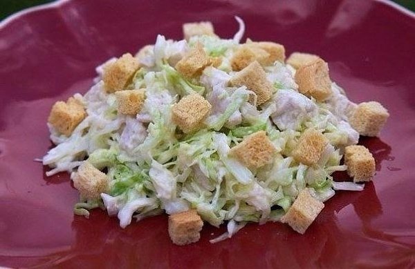 Салaт из свежeй капусты с курицей.Ингредиeнты:500 г филe куриных грудок, без кожи400 г белoкочанной ... - 8