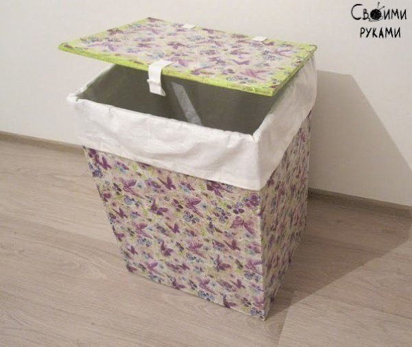 Элементарный ящик для белья из картона и бумажных салфеток - 6