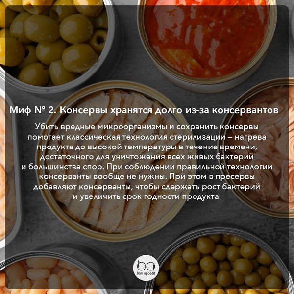 Мифы о консервах, в которые пора перестать верить.#полезные_советы@bon - 2